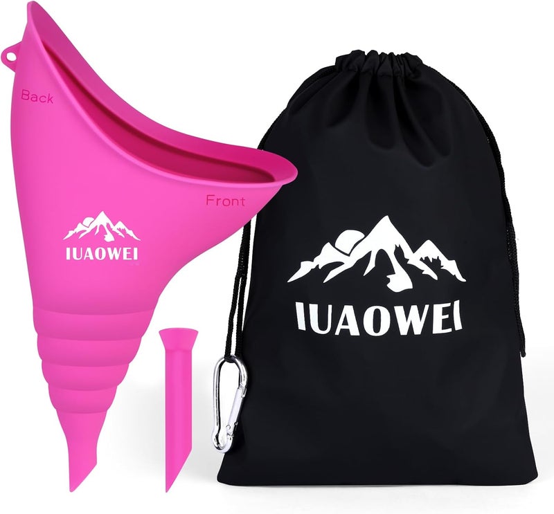 IUAOWEI Female Urination Device, Reusable Silicone Female Urinal, Pee Funnel for Women, for Travel, Camping, Boating, Outdoor, Hiking - Image 1